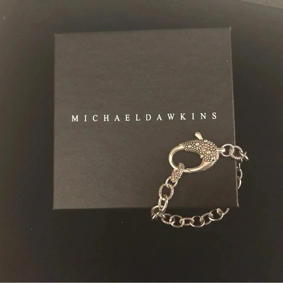 Michael Dawkins Sterling Silver Signature Link Bracelet - Picture 1 of 6